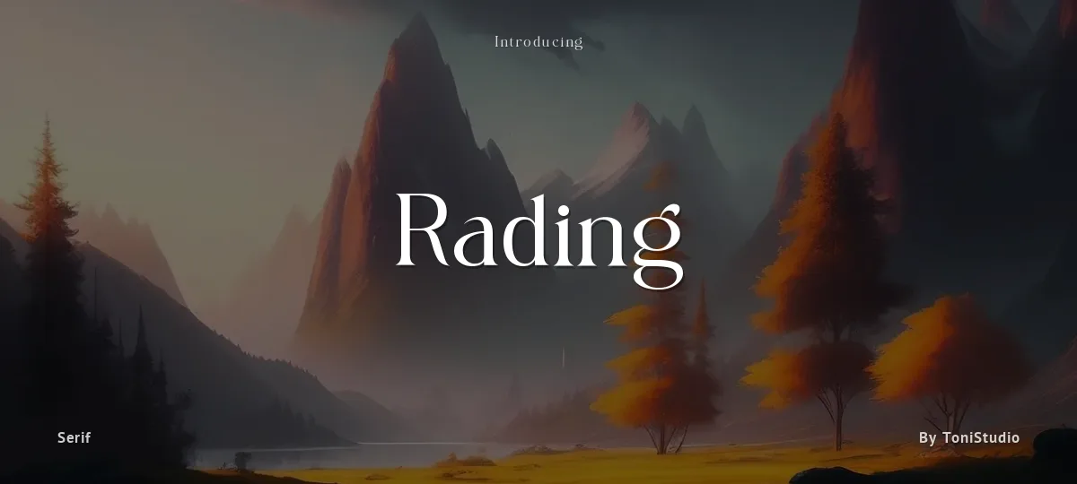 Rading font preview