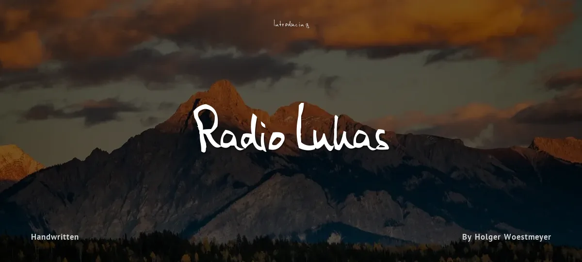 Radio Lukas font preview