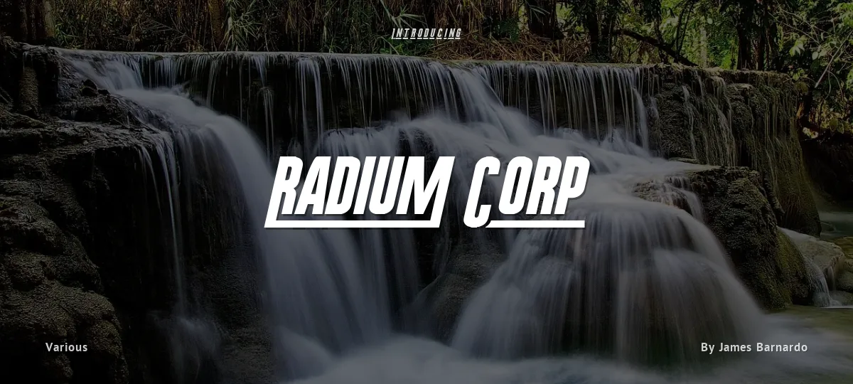 Radium Corp font preview