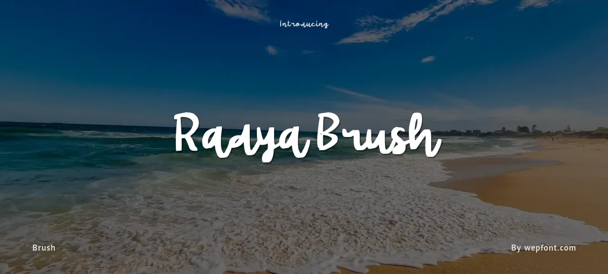 Radya Brush font preview