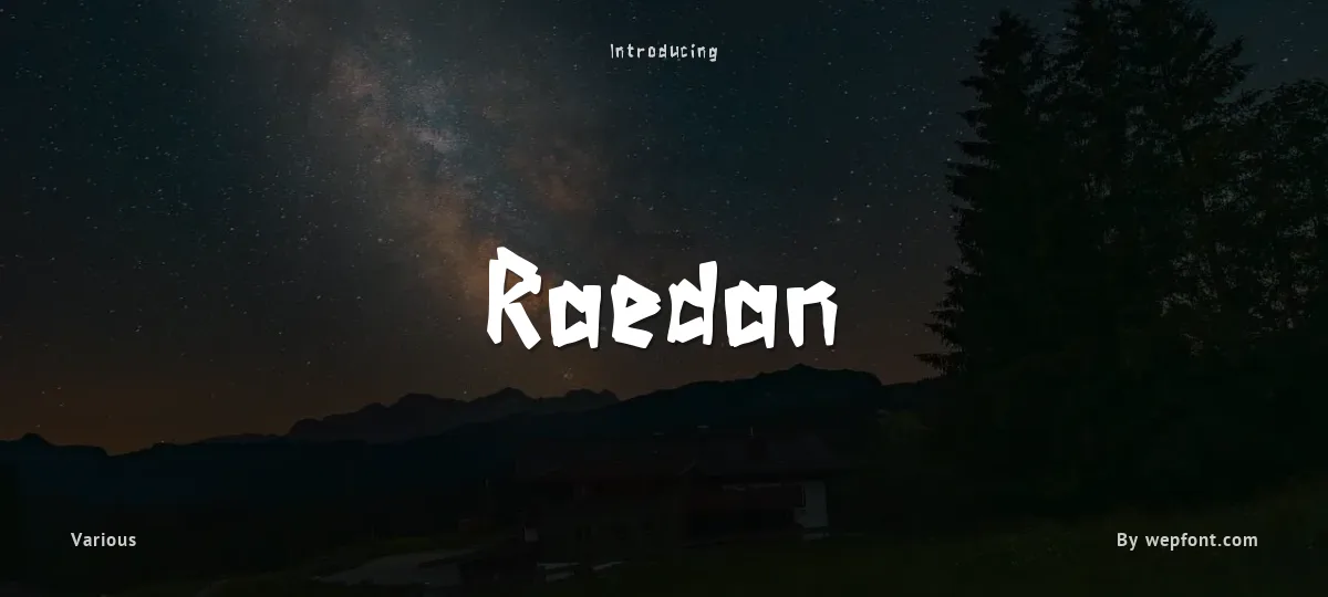 Raedan font preview