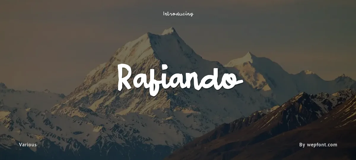 Rafiando font preview