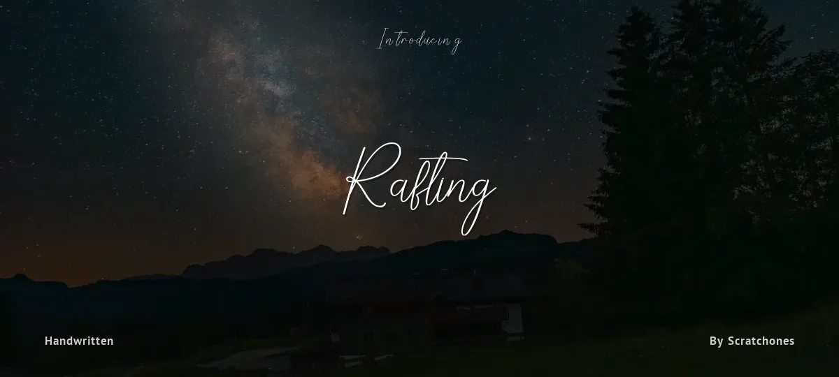 Rafting font preview
