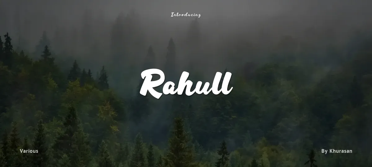 Rahull font preview