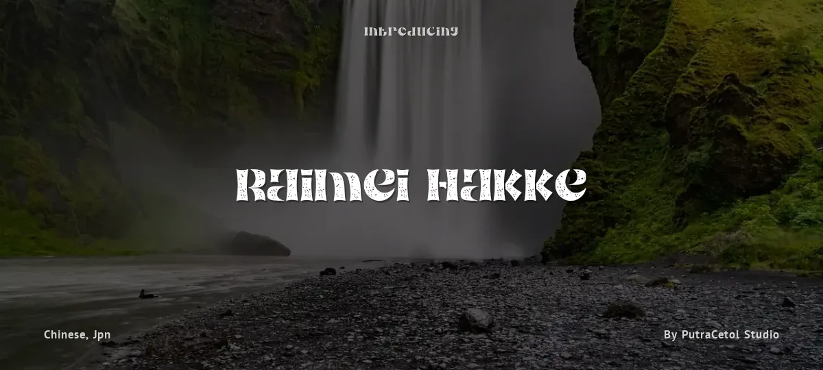 Raimei Hakke font preview