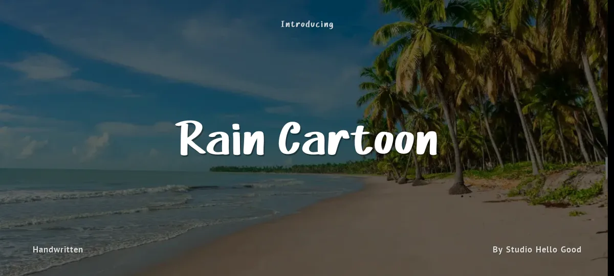 Rain Cartoon font preview