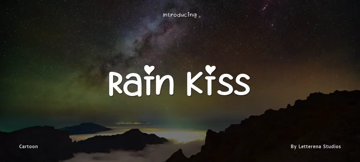 Rain Kiss font preview