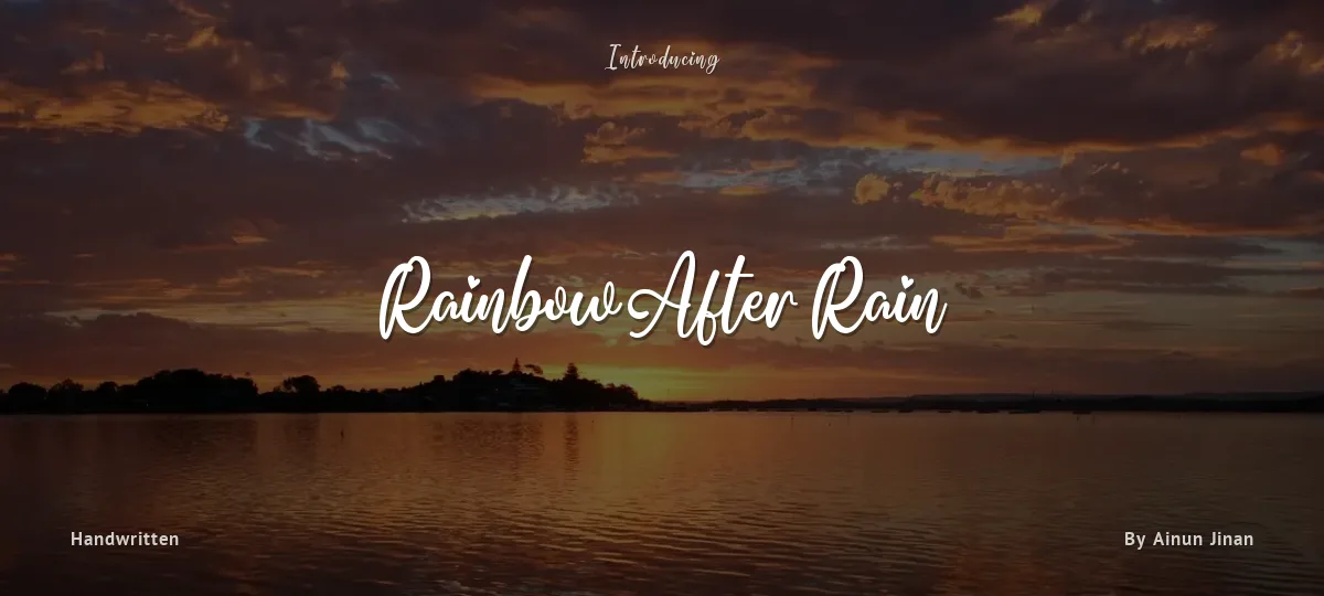Rainbow After Rain font preview