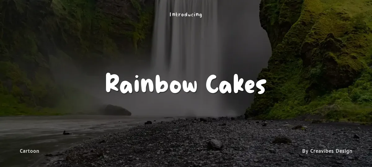 Rainbow Cakes font preview