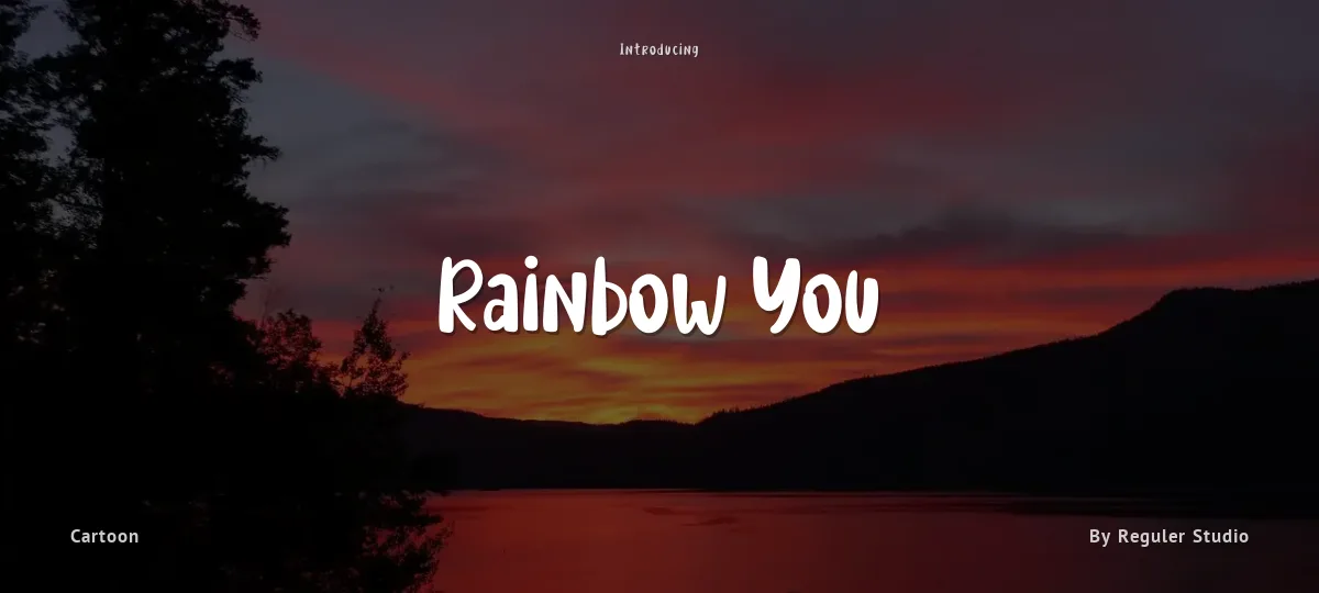 Rainbow You font preview