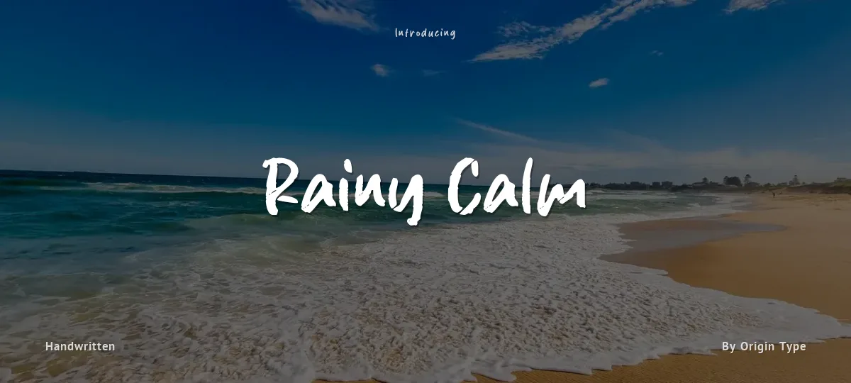 Rainy Calm font preview