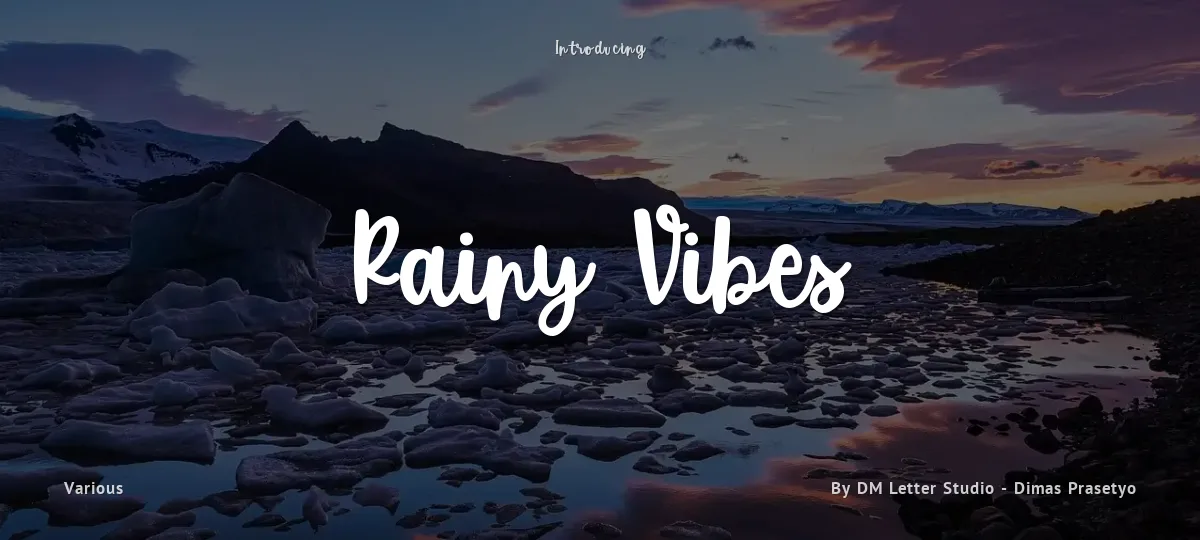 Rainy Vibes font preview