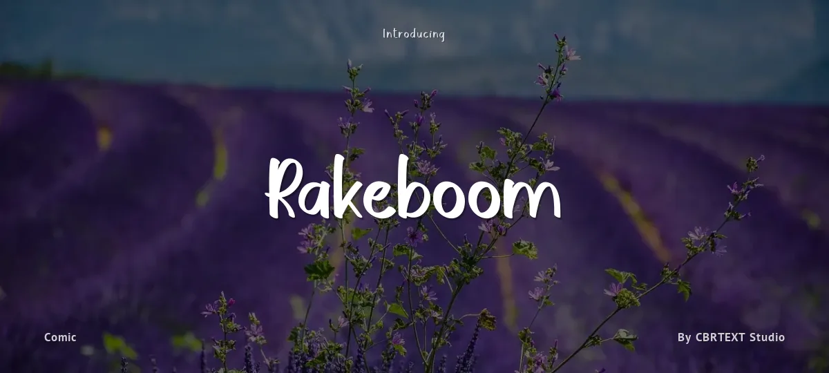 Rakeboom font preview