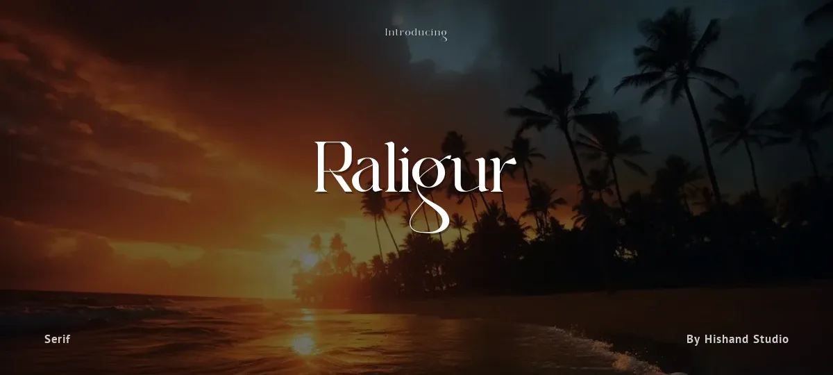 Raligur font preview