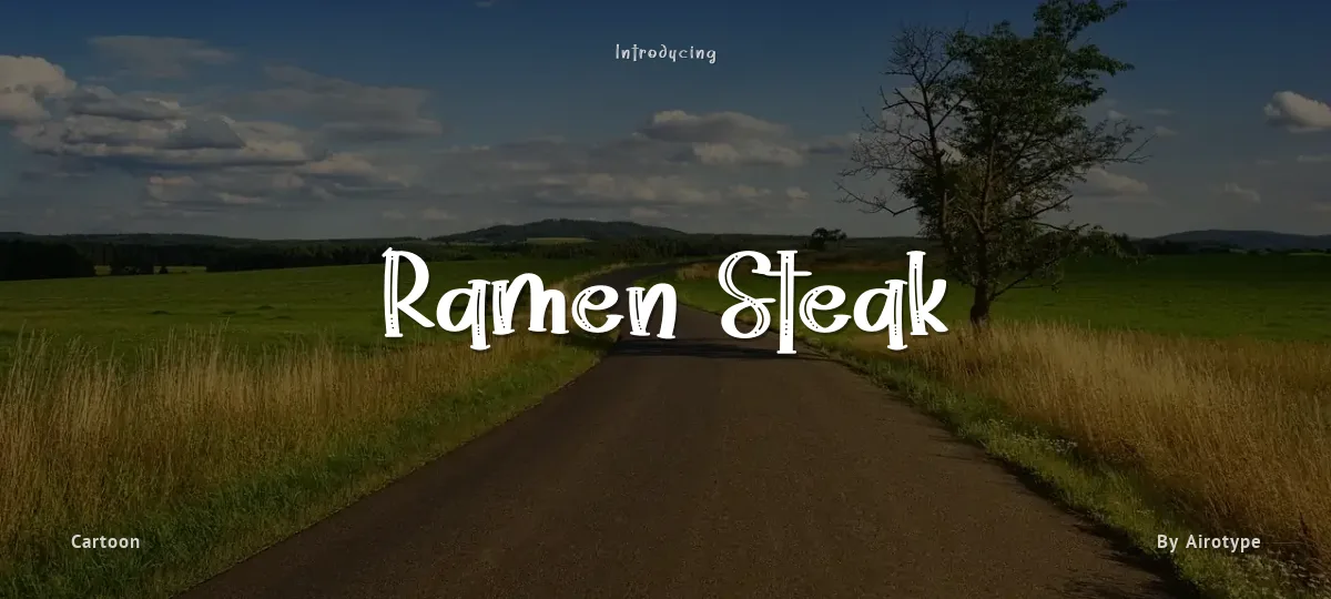 Ramen Steak font preview
