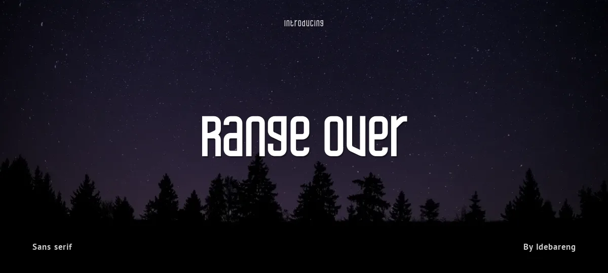Range Over font preview