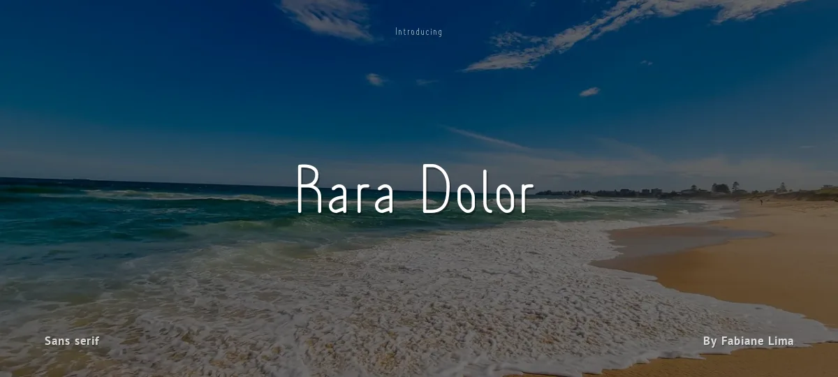 Rara Dolor font preview
