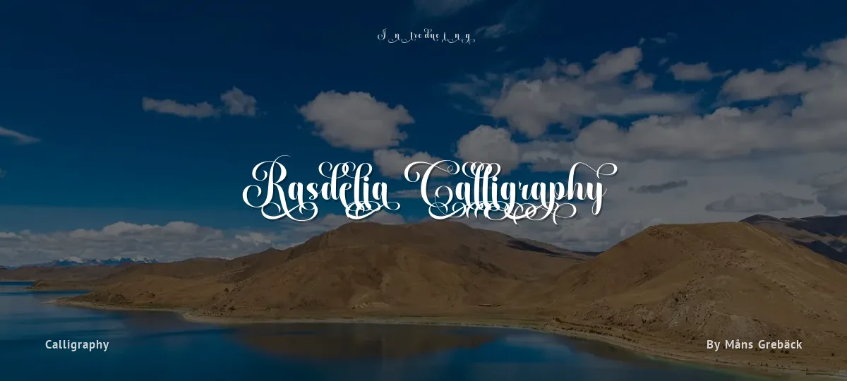 Rasdelia Calligraphy font preview