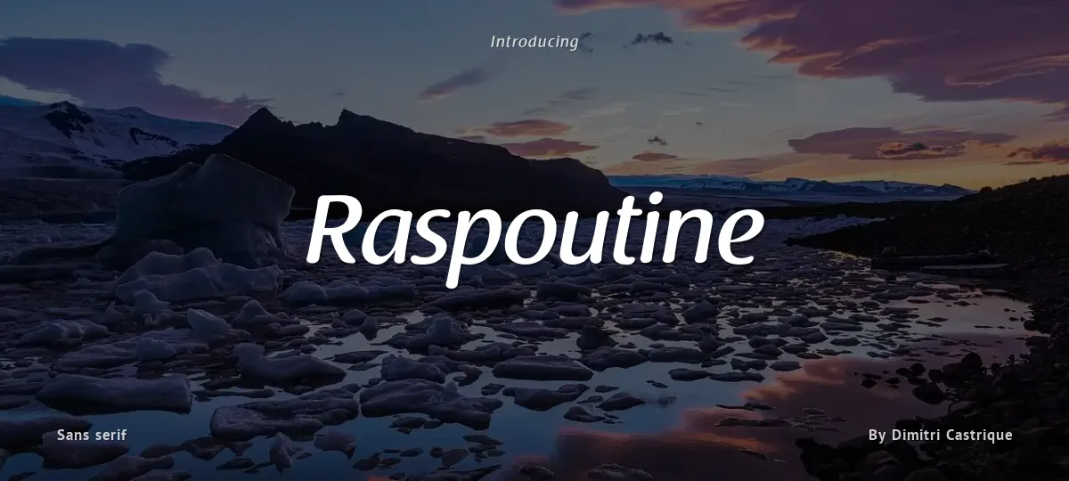Raspoutine font preview