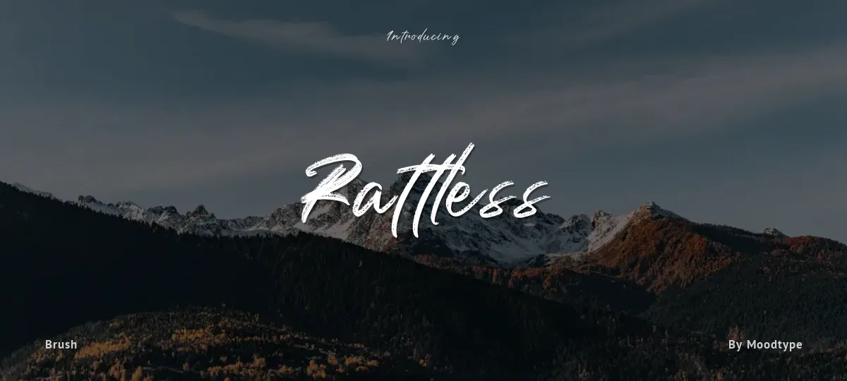 Rattless font preview