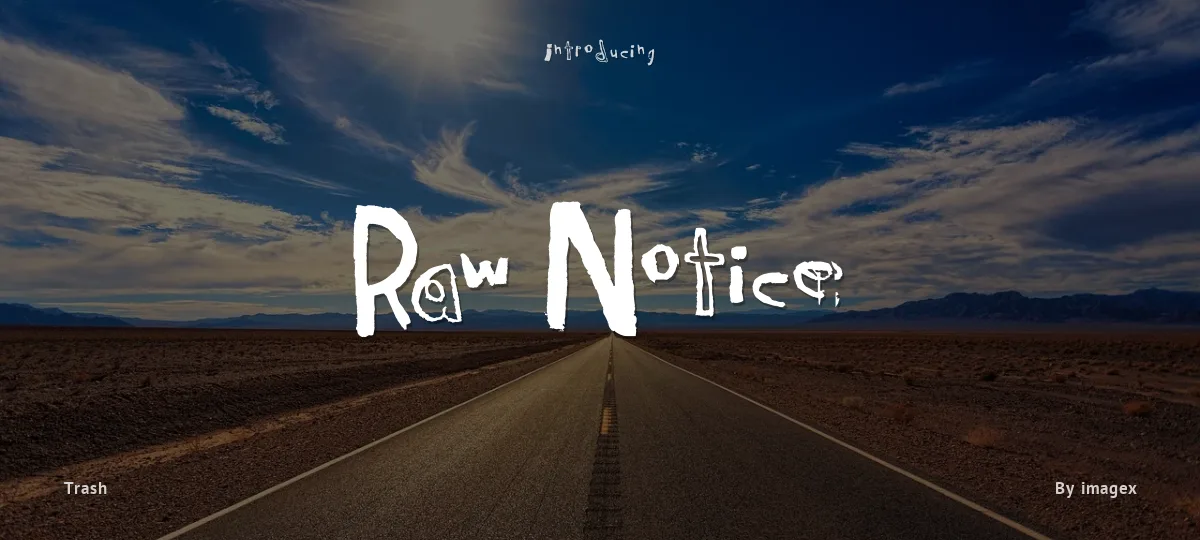 Raw Notice font preview