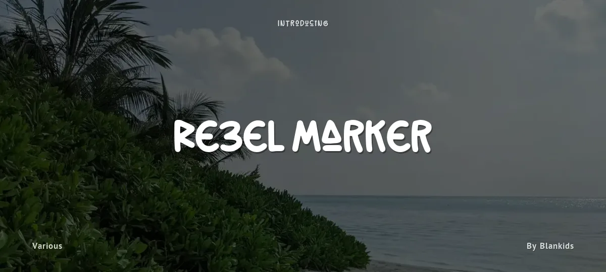 Rebel Marker font preview