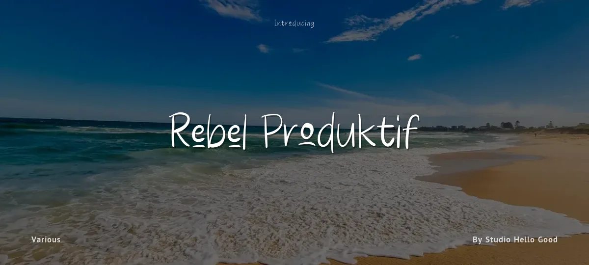 Rebel Produktif font preview