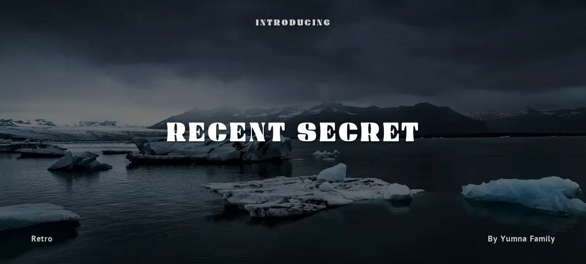 Recent Secret font preview