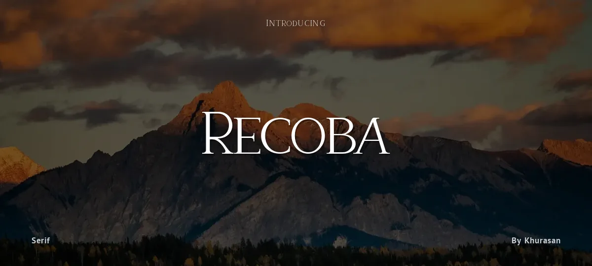 Recoba font preview