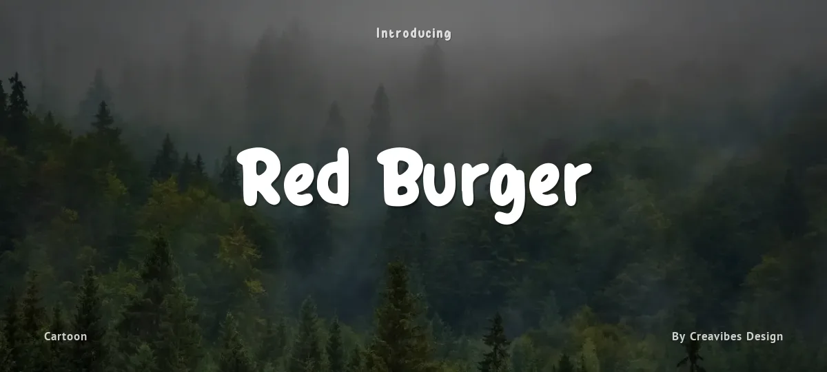 Red Burger font preview