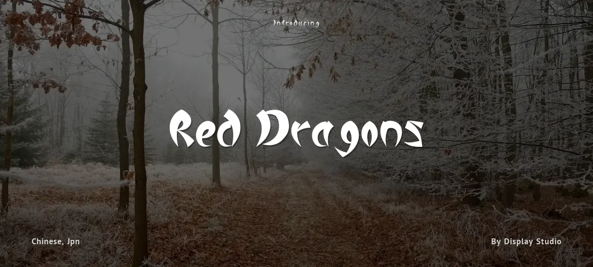 Red Dragons font preview