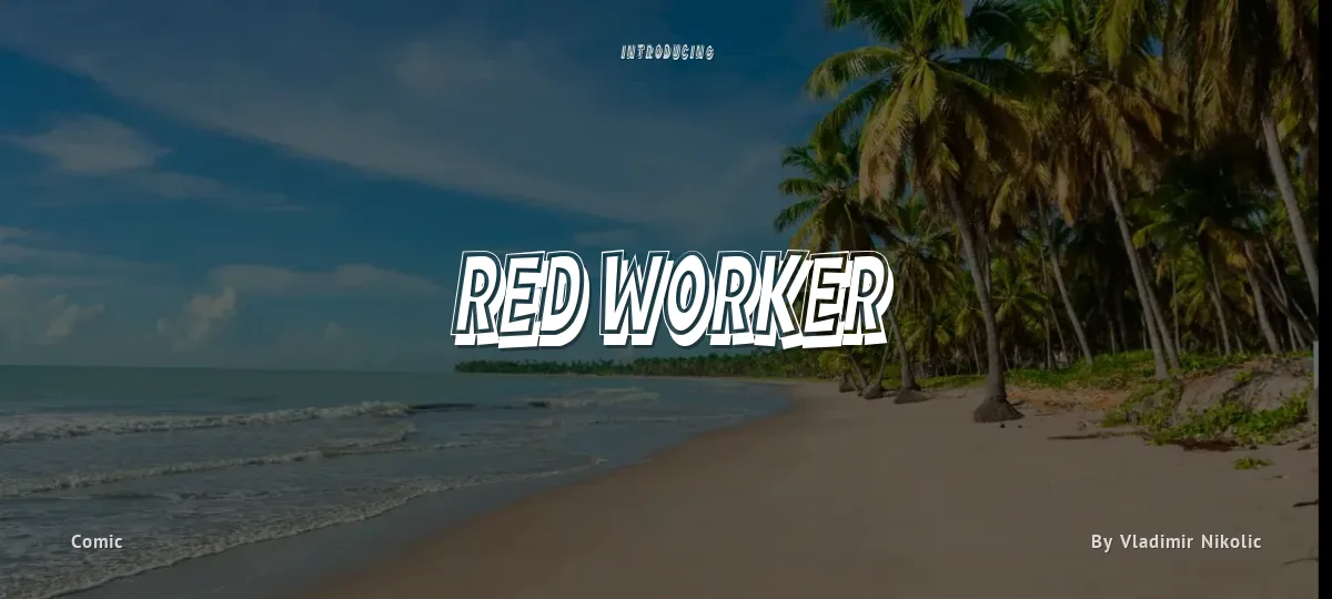 Red Worker font preview