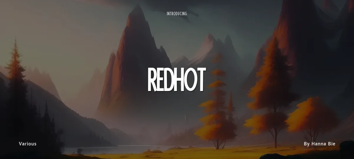 Redhot font preview