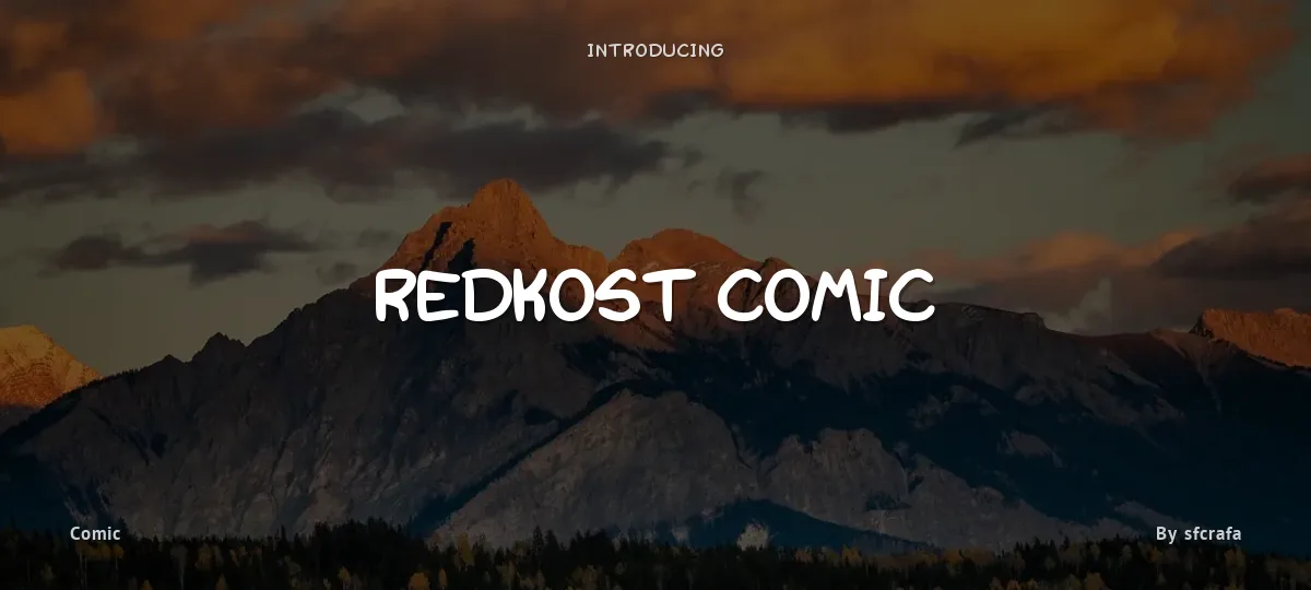 Redkost Comic font preview