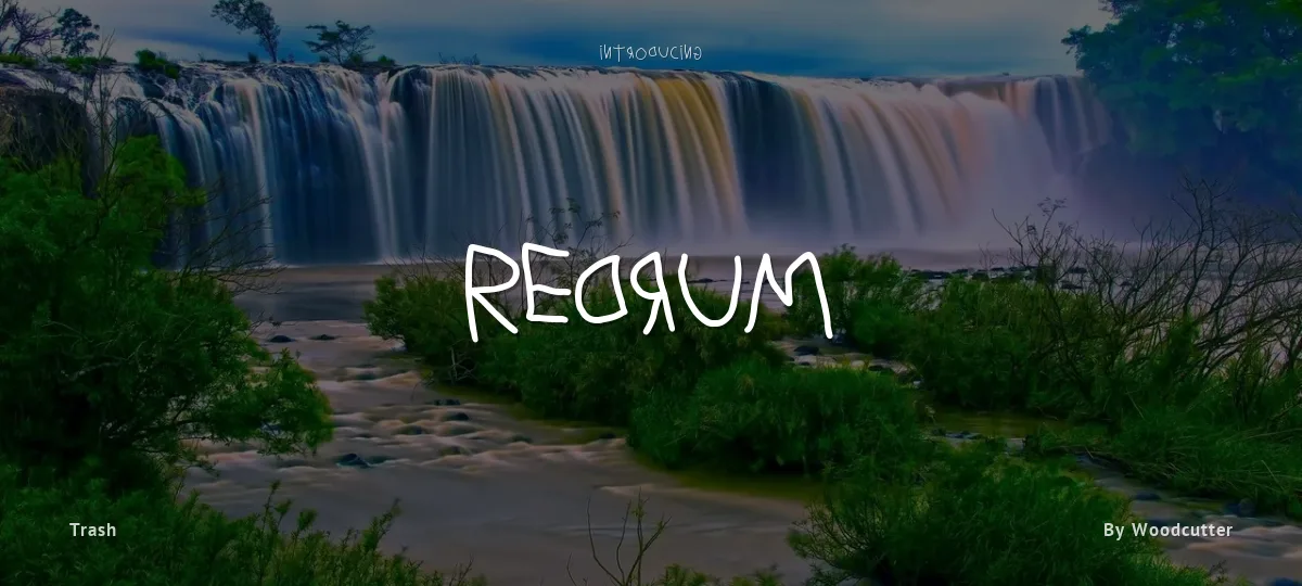Redrum font preview