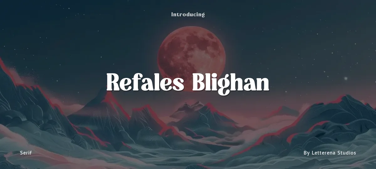 Refales Blighan font preview