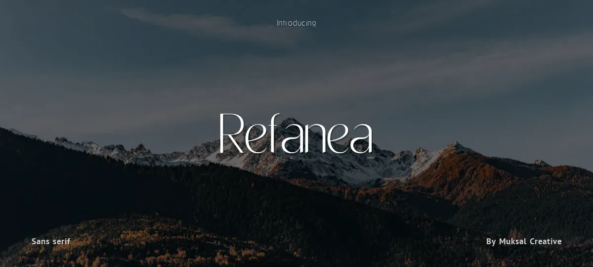 Refanea font preview