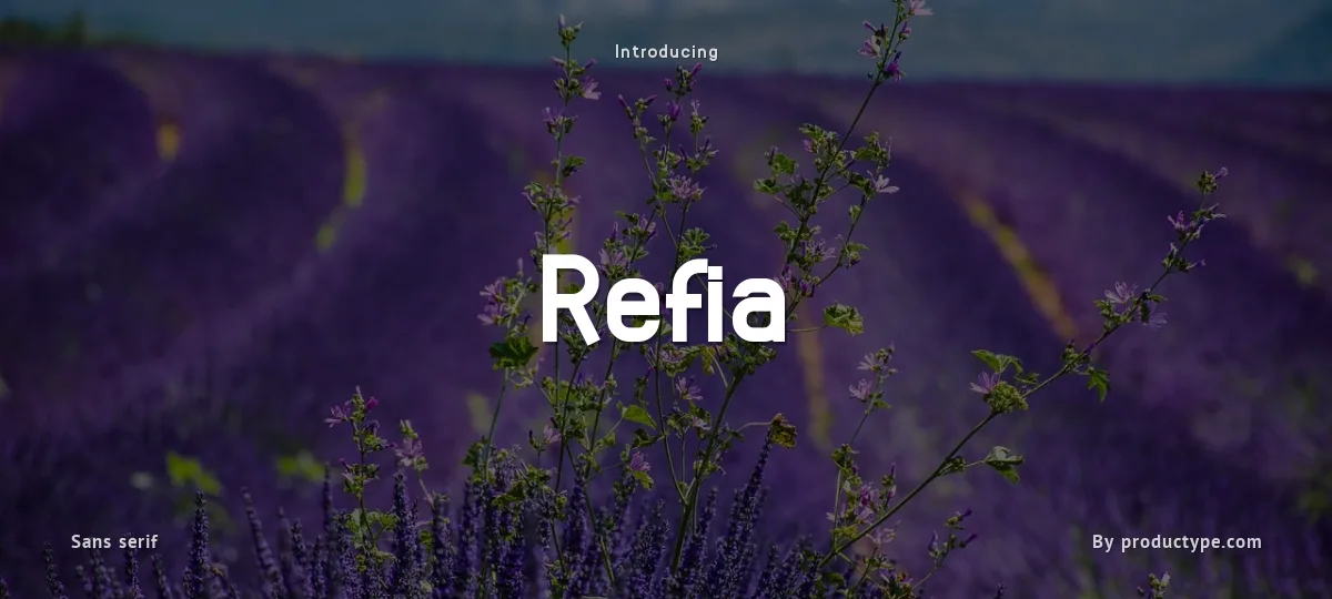Refia font preview
