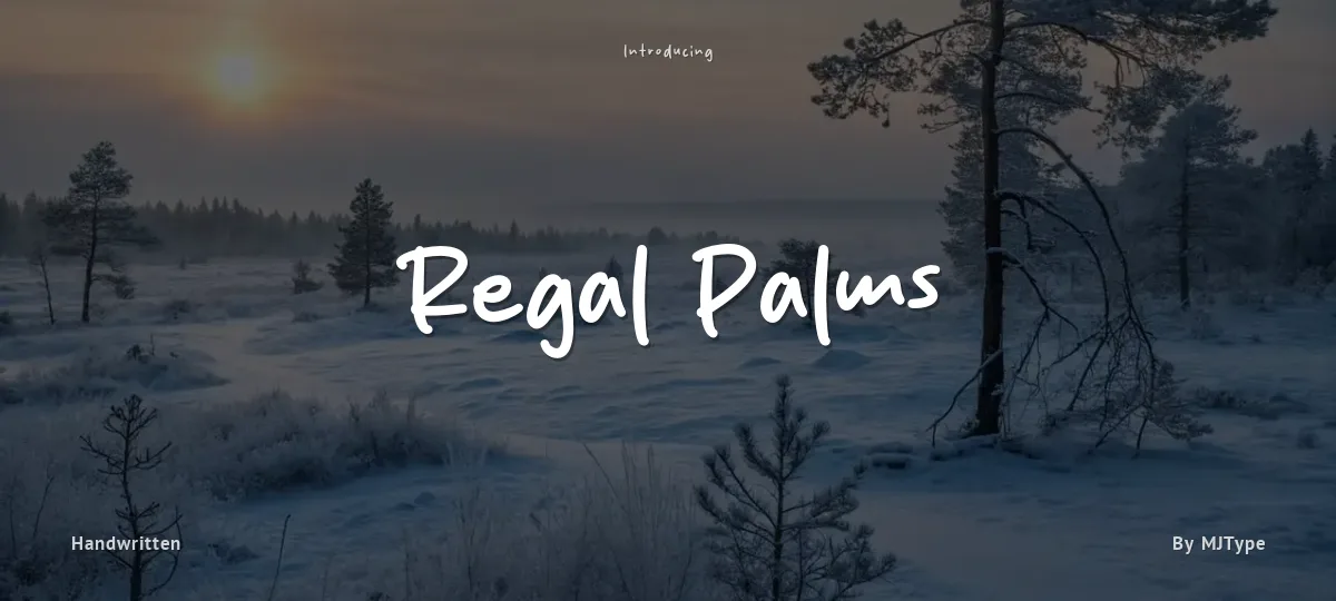 Regal Palms font preview