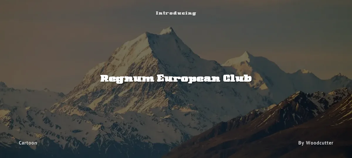 Regnum European Club font preview