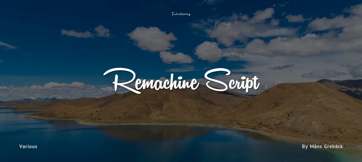 Remachine Script font preview