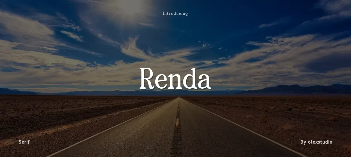 Renda font preview