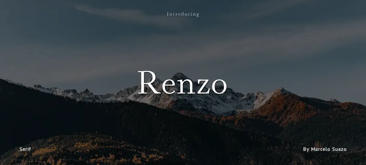 Renzo font preview