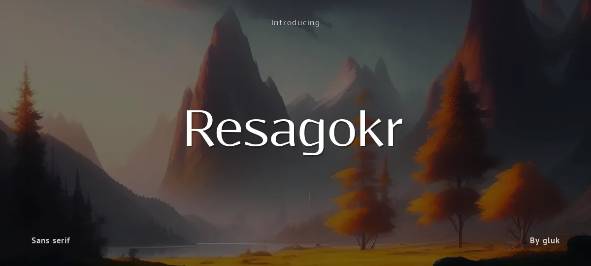 Resagokr font preview