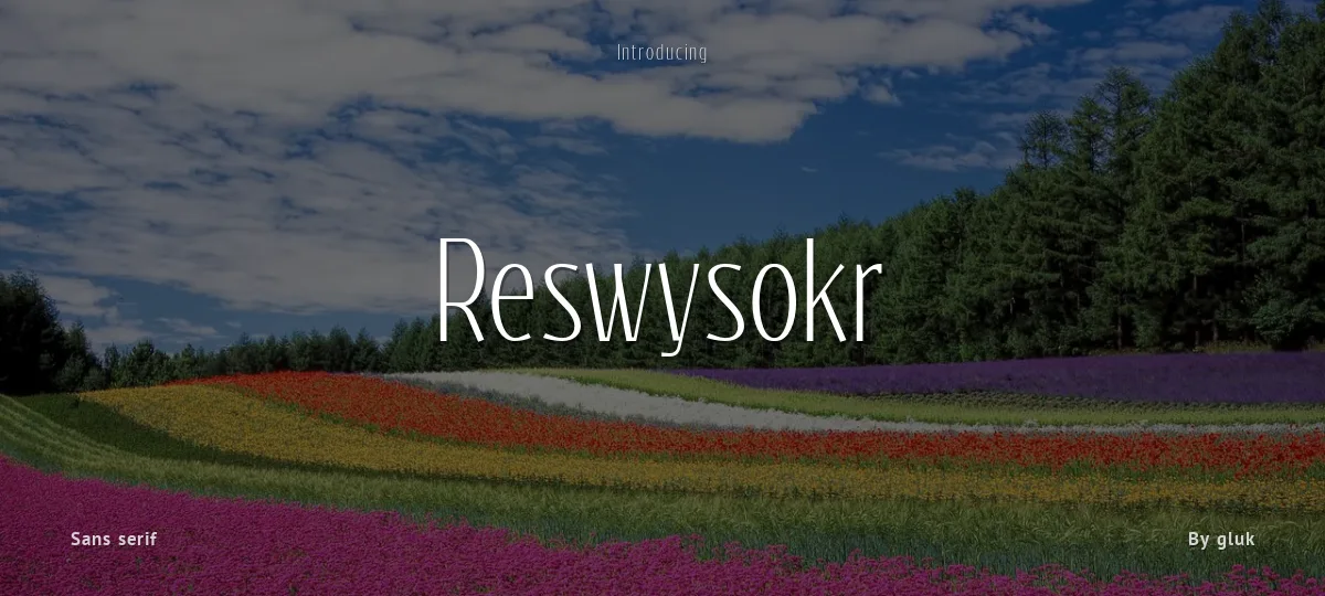Reswysokr font preview