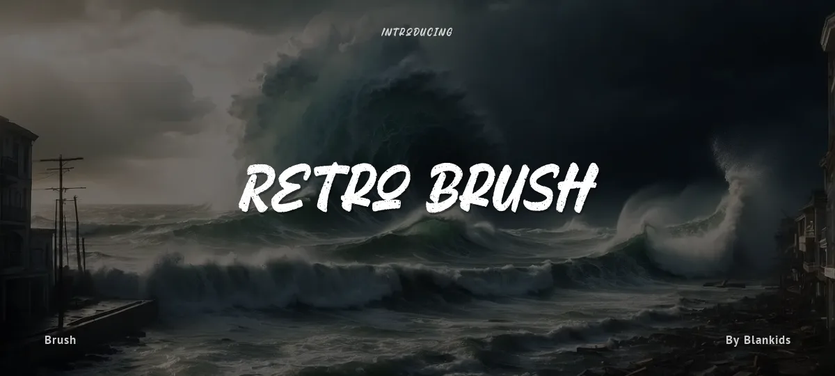 Retro Brush font preview