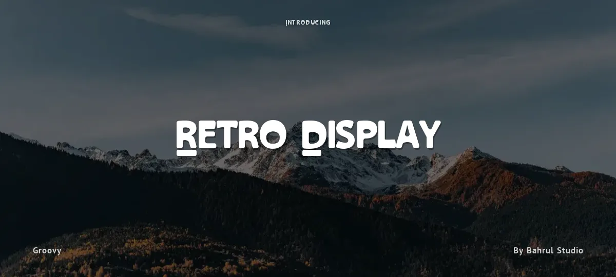 Retro Display font preview