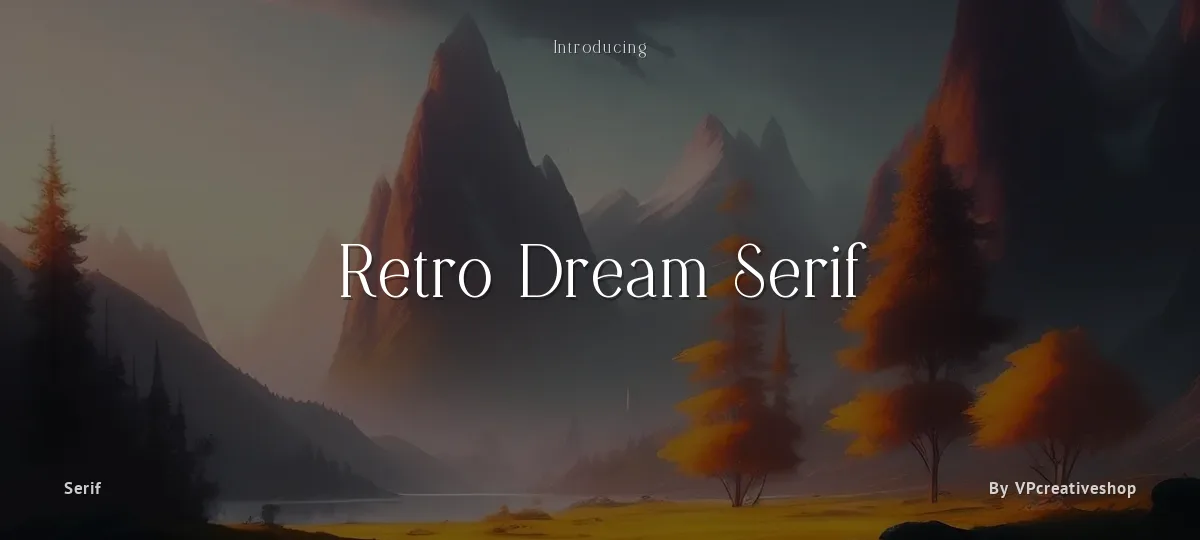 Retro Dream Serif font preview