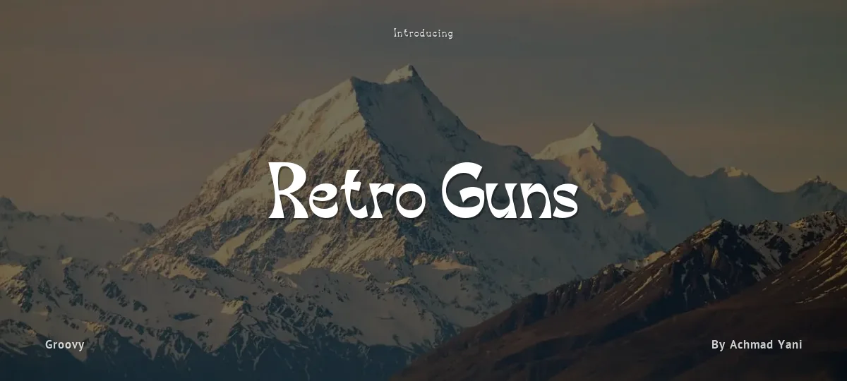 Retro Guns font preview