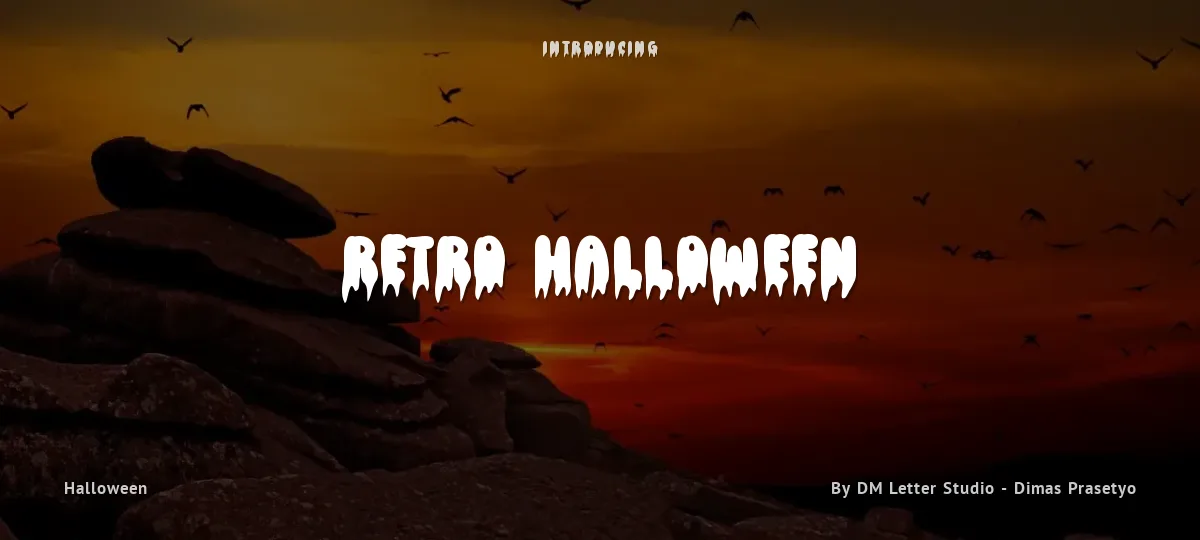 Retro Halloween font preview
